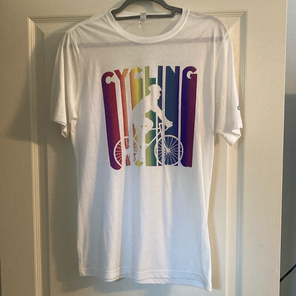 White Cycling Graphic T-Shirt
